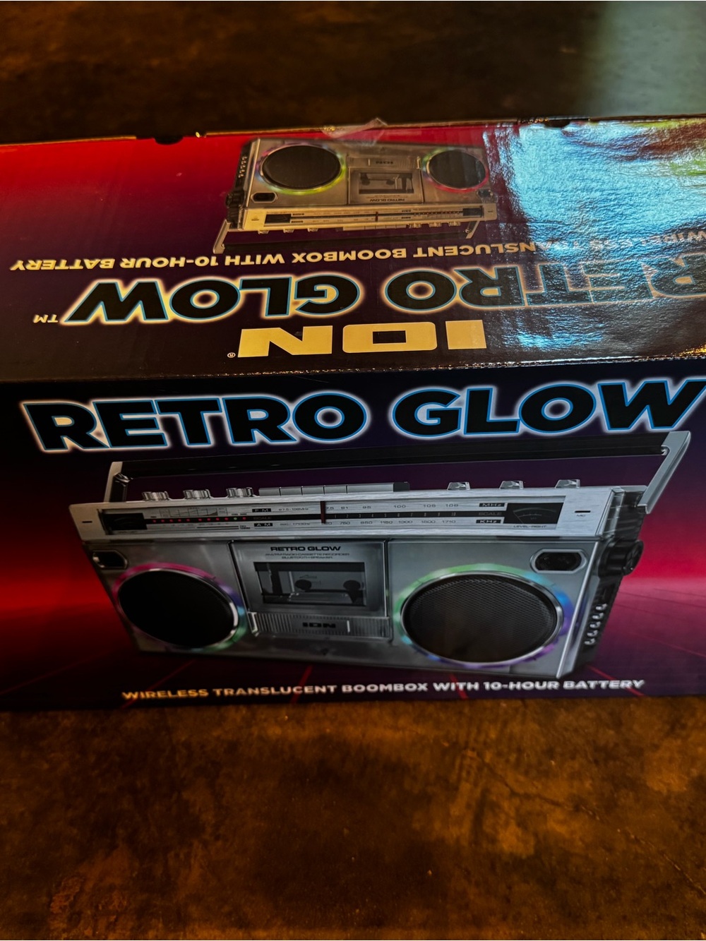 ION Audio Retro Glow Black / Gold - Translucent Bluetooth Cassette Boombox